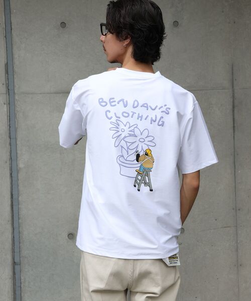 BEN DAVIS(ベンデイビス)の「【BEN DAVIS(ベンデイビス)】 COOLER FLOWER TEE /半袖 接触冷感 オーバーサイズ クルーネック プリント ユニセックス Tシャツ(Tシャツ/カットソー・メンズ・ブラック/グリーン系その他3/ホワイト・X-LARGE/LARGE/MEDIUM)」の12枚目の写真