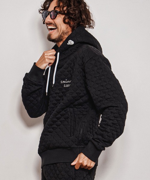 1minute 1second(ワンミニットワンセカンド)の「mpa4157-onion quilted pullover hoodie キルティングパーカー(1M26A010)(パーカー・メンズ・ネイビー/ブラック/ホワイト・XL/S/M/L)」の2枚目の写真