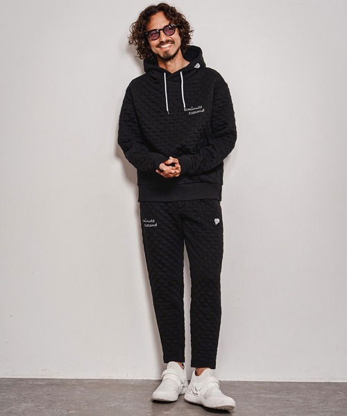 1minute 1second(ワンミニットワンセカンド)の「mpa4157-onion quilted pullover hoodie キルティングパーカー(1M26A010)(パーカー・メンズ・ネイビー/ブラック/ホワイト・XL/S/M/L)」の20枚目の写真