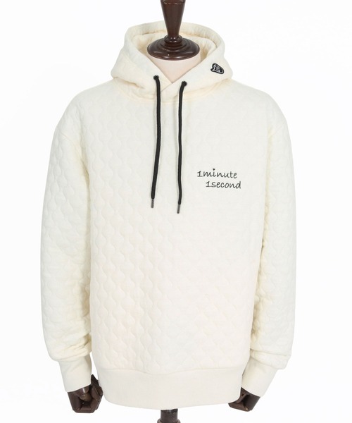 1minute 1second(ワンミニットワンセカンド)の「mpa4157-onion quilted pullover hoodie キルティングパーカー(1M26A010)(パーカー・メンズ・ネイビー/ブラック/ホワイト・XL/S/M/L)」の14枚目の写真