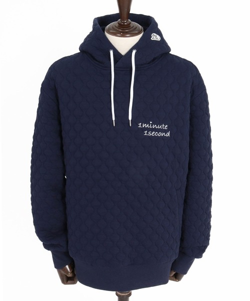 1minute 1second(ワンミニットワンセカンド)の「mpa4157-onion quilted pullover hoodie キルティングパーカー(1M26A010)(パーカー・メンズ・ネイビー/ブラック/ホワイト・XL/S/M/L)」の8枚目の写真
