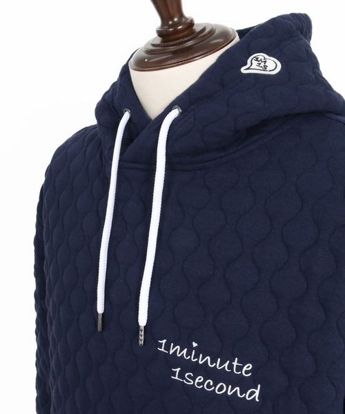 1minute 1second(ワンミニットワンセカンド)の「mpa4157-onion quilted pullover hoodie キルティングパーカー(1M26A010)(パーカー・メンズ・ネイビー/ブラック/ホワイト・XL/S/M/L)」の10枚目の写真