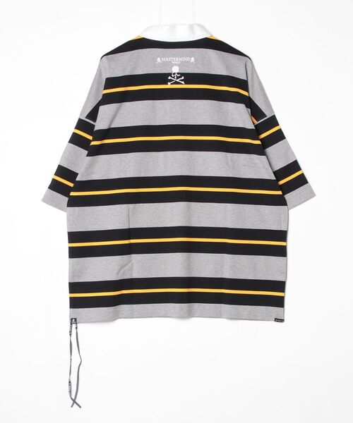 mastermind JAPAN(マスターマインド)の「BOXY 3 COLOR STRIPED RUGGER SS SHIRT(シャツ/ブラウス・メンズ・グレー系その他・XL)」の2枚目の写真