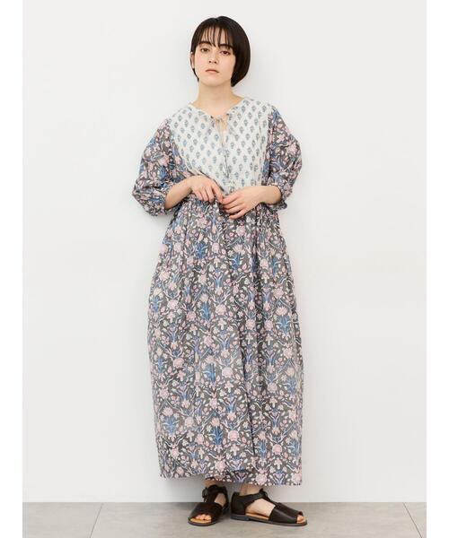 Samansa Mos2(サマンサ モスモス)の「インド総柄アソートワンピース(ワンピース・レディース・ピンク/パープル/オレンジ・S/M)」の3枚目の写真