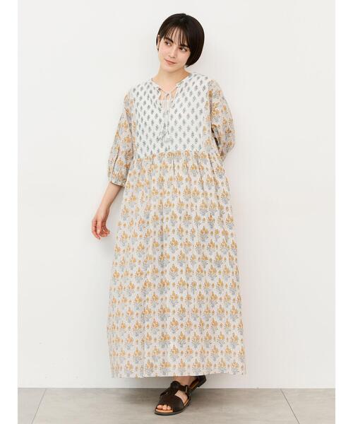Samansa Mos2(サマンサ モスモス)の「インド総柄アソートワンピース(ワンピース・レディース・ピンク/パープル/オレンジ・S/M)」の1枚目の写真