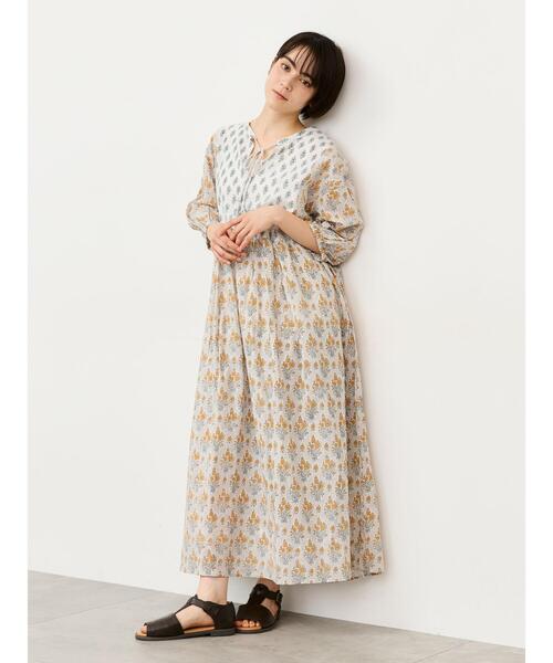 Samansa Mos2(サマンサ モスモス)の「インド総柄アソートワンピース(ワンピース・レディース・ピンク/パープル/オレンジ・S/M)」の4枚目の写真