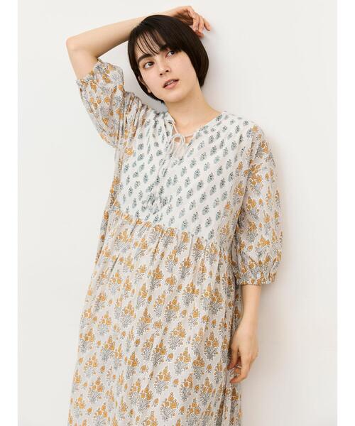 Samansa Mos2(サマンサ モスモス)の「インド総柄アソートワンピース(ワンピース・レディース・ピンク/パープル/オレンジ・S/M)」の8枚目の写真