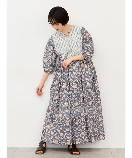 Samansa Mos2(サマンサ モスモス)の「インド総柄アソートワンピース(ワンピース・レディース・ピンク/パープル/オレンジ・S/M)」の16枚目の写真