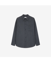[ON]チェックポケットオーバーサイズデイリー長袖シャツ - 2カラー
