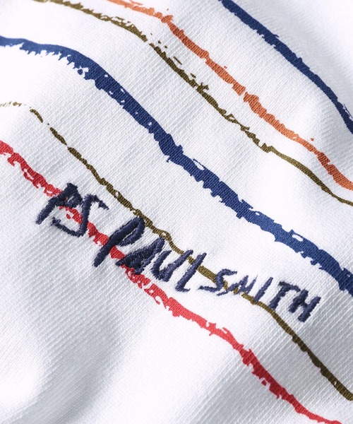 PS Paul Smith(ピーエスポールスミス)の「"Playful Stripe" 半袖Tシャツ / 262554 220X(Tシャツ/カットソー・メンズ・ホワイト/ブラック・SMALL/XX-LARGE/X-LARGE/LARGE/MEDIUM)」の8枚目の写真