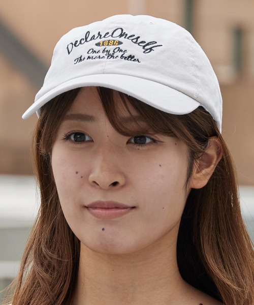 Chick(チック)の「Text Embroidery Cotton Baseball Cap / テキスト刺繍 コットン ベースボールキャップ カーブバイザー レディース メンズ 2026年 夏 夏服(キャップ・レディース・ブラック/グリーン/ブルー/レッド/クリーム・FREE)」の3枚目の写真