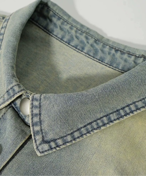 LA POMME petit（ラポミ・プチ）の「Retro Lace Deco Denim Vest（ベスト・レディース・ブルー・SMALL/X-LARGE/LARGE/MEDIUM）」の3枚目の写真