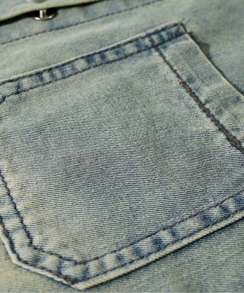 LA POMME petit（ラポミ・プチ）の「Retro Lace Deco Denim Vest（ベスト・レディース・ブルー・SMALL/X-LARGE/LARGE/MEDIUM）」の4枚目の写真