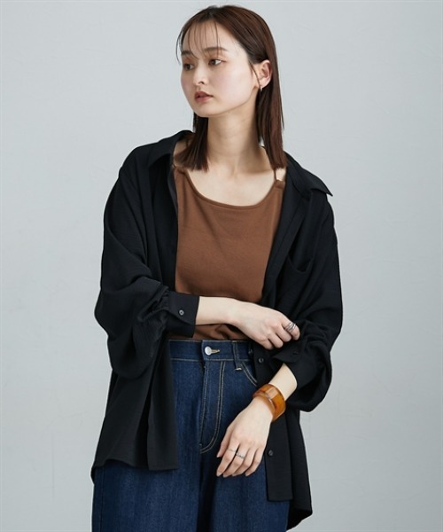 nissen(ニッセン)の「タウンユースにも使えるラッシュガードシャツ(UVカット・接触冷感)(シャツ/ブラウス・レディース・オフホワイト/カーキ/ブラック・LL/L/M)」の16枚目の写真