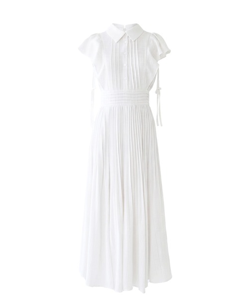 Rose Muse（ロゼミューズ）の「Sheer check pleats dress（シャツワンピース・レディース・ネイビー/ホワイト・FREE）」の13枚目の写真