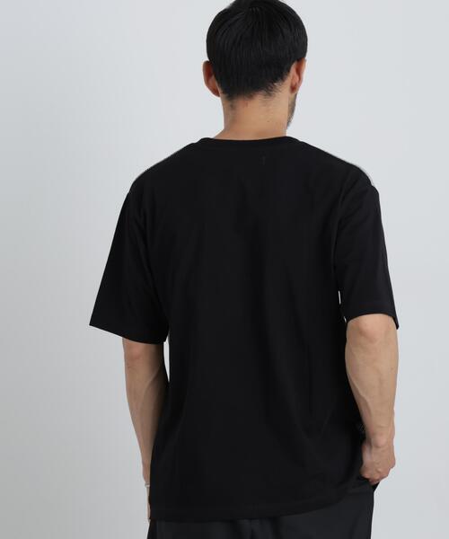NANO universe(ナノユニバース)の「切替チェックニットTシャツ 半袖(ニット/セーター・メンズ・グリーン/ネイビー/グレー・S/M/L)」の6枚目の写真