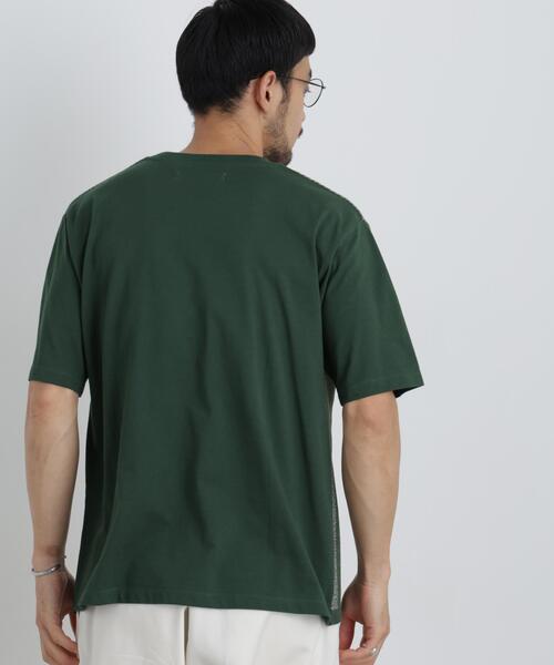 NANO universe(ナノユニバース)の「切替チェックニットTシャツ 半袖(ニット/セーター・メンズ・グリーン/ネイビー/グレー・S/M/L)」の21枚目の写真