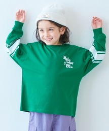 devirock（デビロック）の「綿100% デビラボ BIGシルエット プリント袖リブ 長袖Tシャツ（Tシャツ/カットソー）」