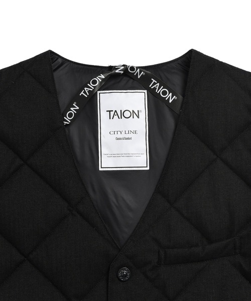 TAION(タイオン)の「【TAION(タイオン)】〈メンズ〉シティ 起毛ツイル シングル ダウンジレ(ダウンベスト・メンズ・チャコール/ダークネイビー/ブラック・M/L/S/XL)」の6枚目の写真