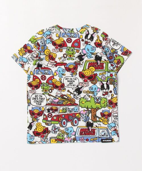HYSTERIC MINI(ヒステリックミニ)の「BAND WAGON総柄 半袖Tシャツ(Tシャツ/カットソー・キッズ・ブラック系その他/ホワイト系その他/ピンク系その他・90/80)」の4枚目の写真