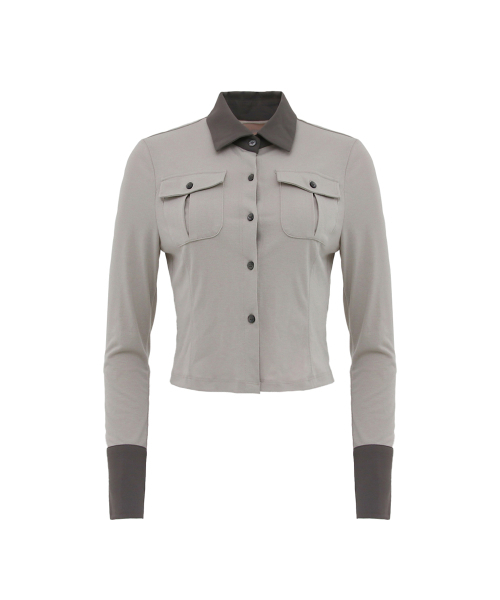 oddoneout(オッドワンアウト)の「COLORED SLIM SHIRTS BEIGE(シャツ/ブラウス・レディース・その他・FREE)」の1枚目の写真