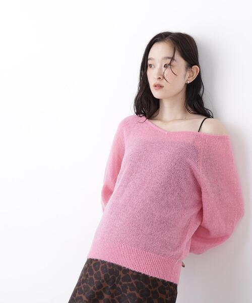 N.（N. Natural Beauty Basic）（エヌエヌナチュラルビューティーベーシック）の「アルパカ混Ｖネックニット（ニット/セーター・レディース・ライトグリーン/ピンク/オフホワイト・ﾌﾘ-）」の16枚目の写真