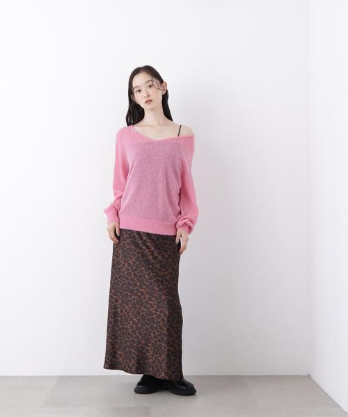 N.（N. Natural Beauty Basic）（エヌエヌナチュラルビューティーベーシック）の「アルパカ混Ｖネックニット（ニット/セーター・レディース・ライトグリーン/ピンク/オフホワイト・ﾌﾘ-）」の17枚目の写真