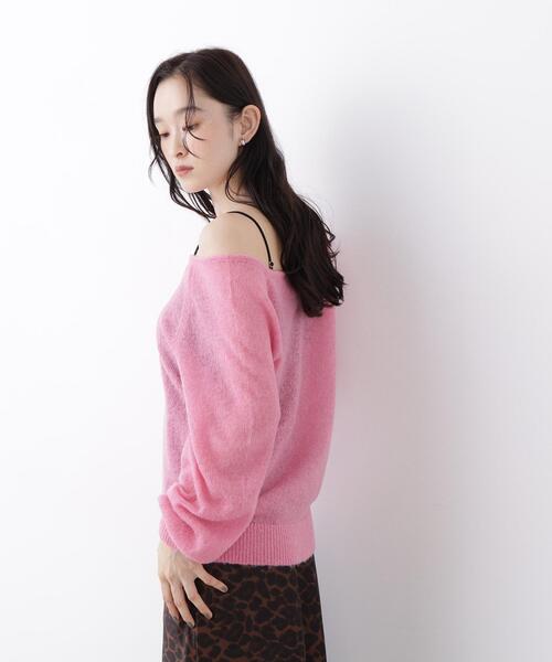 N.（N. Natural Beauty Basic）（エヌエヌナチュラルビューティーベーシック）の「アルパカ混Ｖネックニット（ニット/セーター・レディース・ライトグリーン/ピンク/オフホワイト・ﾌﾘ-）」の18枚目の写真