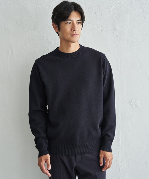 ikka（イッカ）の「オールシーズンニットクルーネック（ニット/セーター・メンズ・ネイビー/ブラック/グレー/カーキ・M/L/XL）」の4枚目の写真