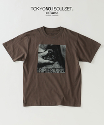 【TOKYO No.1 SOUL SET × relume】別注 “Triple Barrel” プリント Tシャツ
