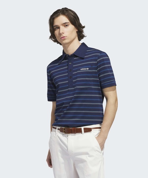 adidas（アディダス）の「オリジナルス アーカイブ ストライプ ポロ【adidas Golf/アディダスゴルフ】（ポロシャツ・メンズ・ブルー・XX-LARGE/3XL/LARGE/MEDIUM/SMALL/X-LARGE）」の11枚目の写真