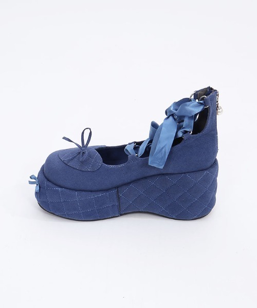 axes femme POETIQUE(アクシーズファムポエティック)の「レースアップスエードパンプス(パンプス・レディース・ブラック/ブルー・SMALL/LARGE/MEDIUM)」の15枚目の写真