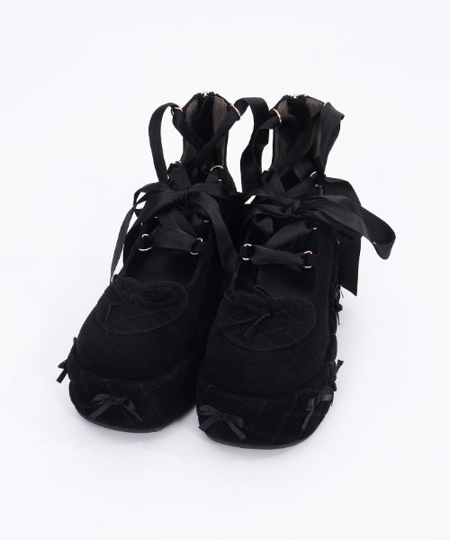 axes femme POETIQUE(アクシーズファムポエティック)の「レースアップスエードパンプス(パンプス・レディース・ブラック/ブルー・SMALL/LARGE/MEDIUM)」の9枚目の写真