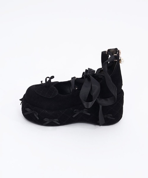 axes femme POETIQUE(アクシーズファムポエティック)の「レースアップスエードパンプス(パンプス・レディース・ブラック/ブルー・SMALL/LARGE/MEDIUM)」の10枚目の写真