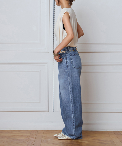 RED CARD TOKYO(レッドカード)の「RED CARD TOKYO レッドカード トーキョー Florida ワイドストレート 70W13401(デニムパンツ・レディース・サックスブルー・27/26/25/24)」の8枚目の写真