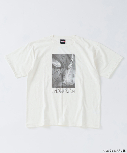 MARVEL(マーベル)の「スパイダーマン 別注 グラフィック Tシャツ(Tシャツ/カットソー・メンズ・グレー/ブラック/ホワイト・LARGE/MEDIUM)」の1枚目の写真