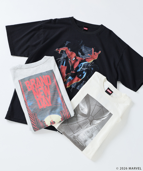 MARVEL(マーベル)の「スパイダーマン 別注 グラフィック Tシャツ(Tシャツ/カットソー・メンズ・グレー/ブラック/ホワイト・LARGE/MEDIUM)」の15枚目の写真