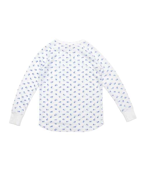 JEMORGAN(ジェーイーモーガン)の「【JEMORGAN LONG JOHNS】 CVCワッフル 青花柄ラグランクルーネックパック入りロンT(JC-091-59S)(Tシャツ/カットソー・レディース・ホワイト/トップグレー/ホワイト系1・フリー)」の4枚目の写真