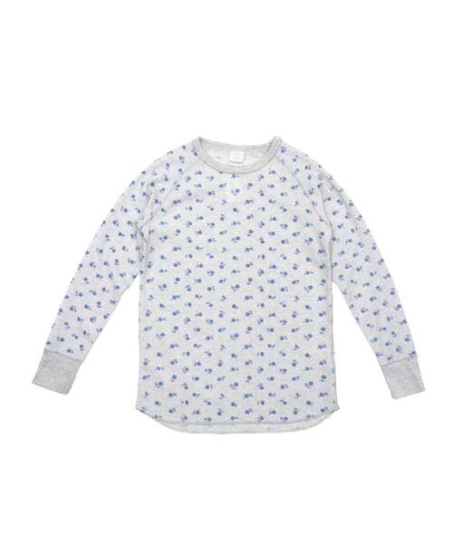 JEMORGAN(ジェーイーモーガン)の「【JEMORGAN LONG JOHNS】 CVCワッフル 青花柄ラグランクルーネックパック入りロンT(JC-091-59S)(Tシャツ/カットソー・レディース・ホワイト/トップグレー/ホワイト系1・フリー)」の10枚目の写真