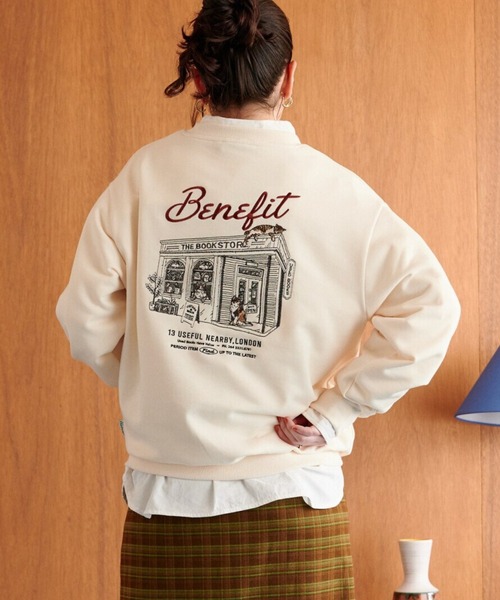 POWER TO THE PEOPLE(パワートゥーザピープル)の「ネコショップ刺繍スウェット(スウェット・メンズ・レモンイエロー/オフホワイト/ネイビー・X-LARGE/MEDIUM/LARGE)」の1枚目の写真