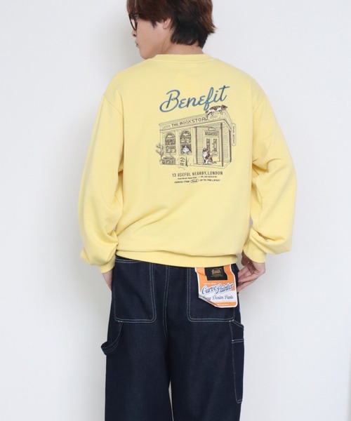 POWER TO THE PEOPLE(パワートゥーザピープル)の「ネコショップ刺繍スウェット(スウェット・メンズ・レモンイエロー/オフホワイト/ネイビー・X-LARGE/MEDIUM/LARGE)」の6枚目の写真
