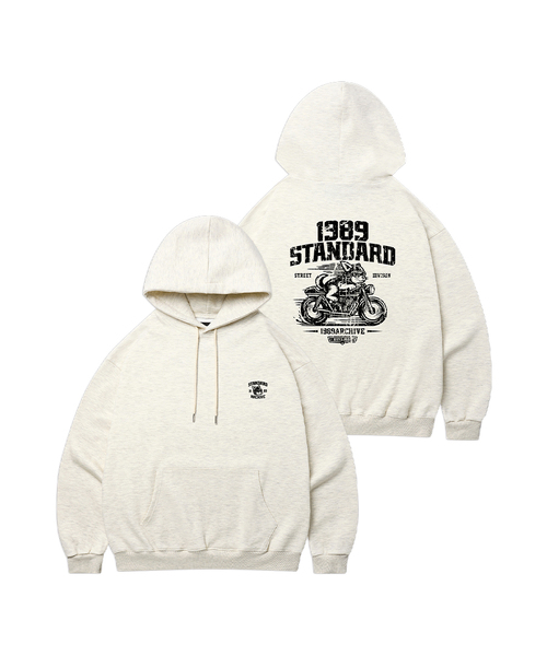 1989STANDARD(1989スタンダード)の「RIDING DOG 1989 フードパーカー (STHSTD-0261)(パーカー・メンズ・オートミール/ライトグレー/ダークグレー/ブラック/バーガンディー/ネイビー・X-LARGE/LARGE/MEDIUM)」の4枚目の写真