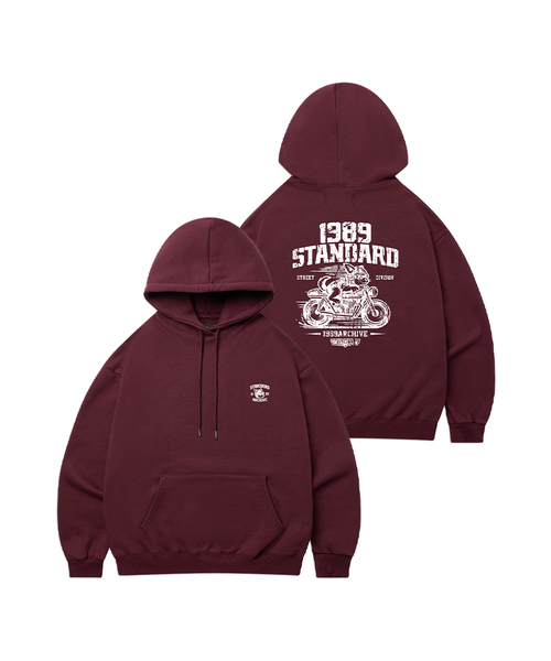 1989STANDARD(1989スタンダード)の「RIDING DOG 1989 フードパーカー (STHSTD-0261)(パーカー・メンズ・オートミール/ライトグレー/ダークグレー/ブラック/バーガンディー/ネイビー・X-LARGE/LARGE/MEDIUM)」の6枚目の写真