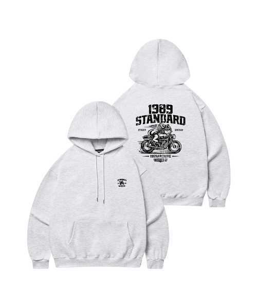 1989STANDARD(1989スタンダード)の「RIDING DOG 1989 フードパーカー (STHSTD-0261)(パーカー・メンズ・オートミール/ライトグレー/ダークグレー/ブラック/バーガンディー/ネイビー・X-LARGE/LARGE/MEDIUM)」の2枚目の写真