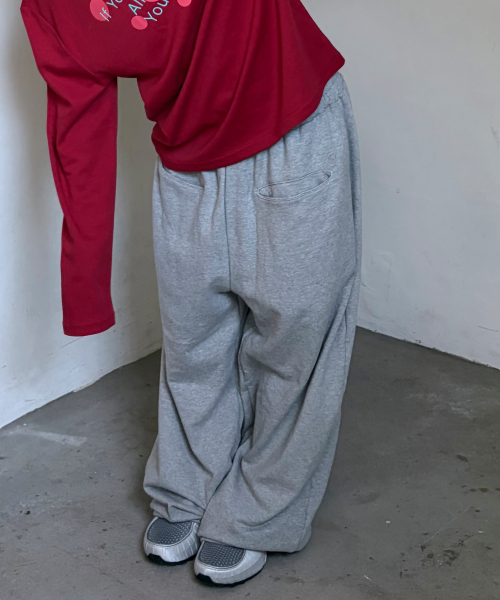 KIKOZY(キコジ)の「Motion ワイドスウェットパンツ_グレー(スウェットパンツ・レディース・その他・FREE)」の2枚目の写真