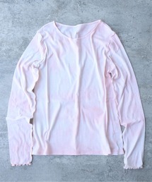 60/-強撚ストレッチフライス difused dyeクルーネックプルオーバー