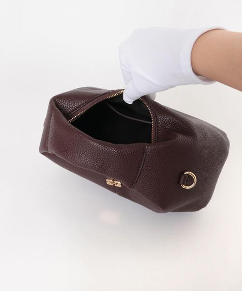 GANNI（ガニー）の「GANNI　HOBO MINI GRAINED（ショルダーバッグ・レディース・ダークブラウン・-）」の6枚目の写真