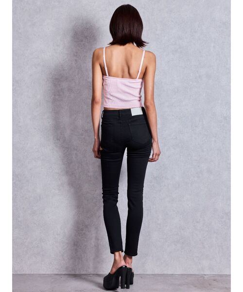 GYDA（ジェイダ）の「ミドルウエストSIDE RIPPEDカラースキニーパンツ（その他パンツ・レディース・ブラック・X-SMALL）」の5枚目の写真