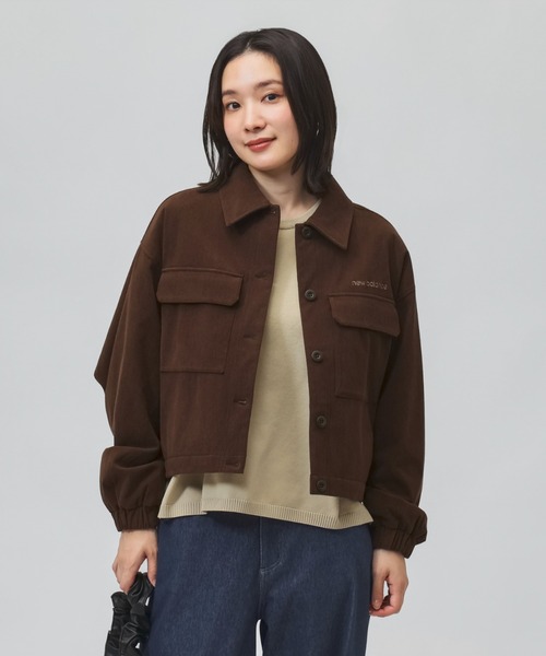 NEW BALANCE(ニューバランス)の「【別注】ニューバランス New Balance コーデュロイショートジャケット 限定コラボ(ブルゾン・レディース・オフホワイト/ブラウン・XL/S/M/L)」の3枚目の写真