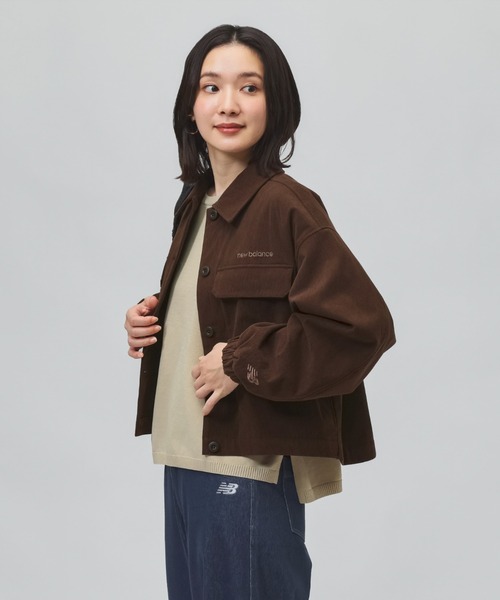 NEW BALANCE(ニューバランス)の「【別注】ニューバランス New Balance コーデュロイショートジャケット 限定コラボ(ブルゾン・レディース・オフホワイト/ブラウン・XL/S/M/L)」の4枚目の写真